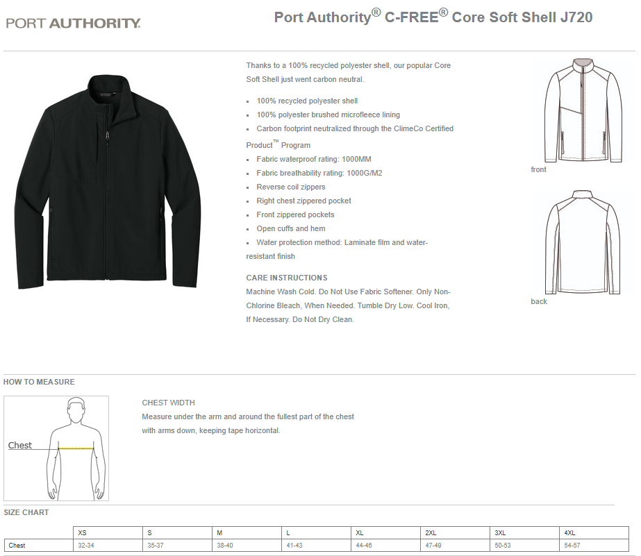 Port Authority® C-FREE® Core Soft Shell